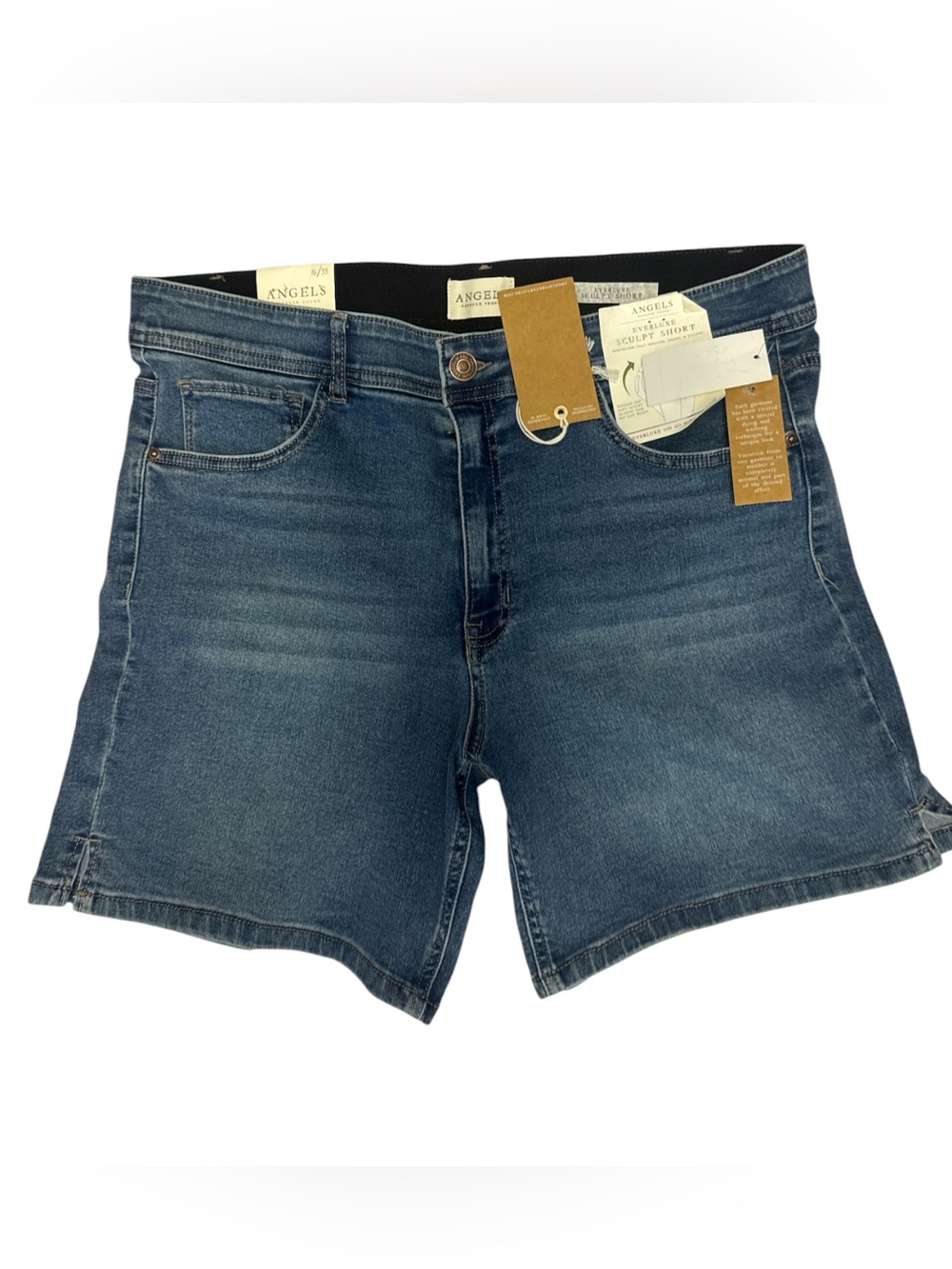 NWT Angels Everluxe Sculpt Jean Short size 16 33 Sculpting Shaping Stretch SOFT